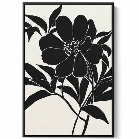 لوحة كانفاس على إطار خشبي، تصميم فن تجريدى للزهور، للمنزل، غرفة المعيشة، المكتب، الديكور