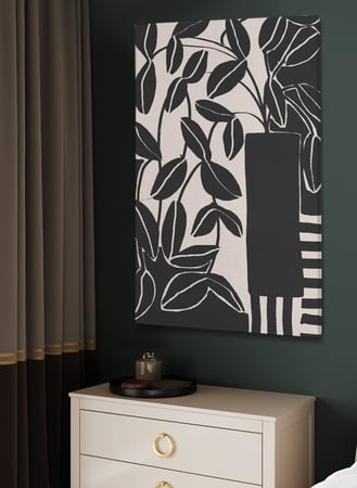 لوحة كانفاس على إطار خشبي بتصميم أوراق شجر