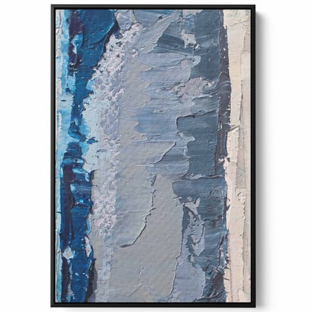 لوحة كانفاس على إطار خشبي، تصميم درجات من الرمادى، للمنزل، غرفة المعيشة، المكتب، الديكور