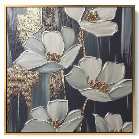 اشتر لوحة حائط كبيرة بتصميم زهرة مميزة بيضاء بافضل الخامات