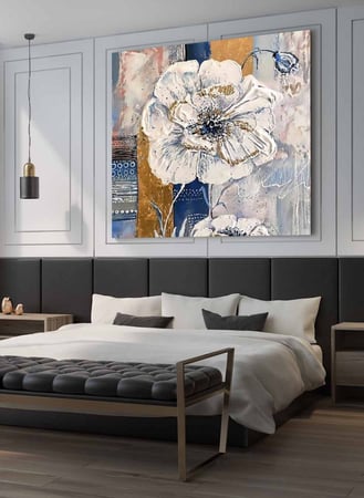 اشتر لوحة كبيره للمجالس بتصميم زهرة تتفتح والوان رائعه فخمه