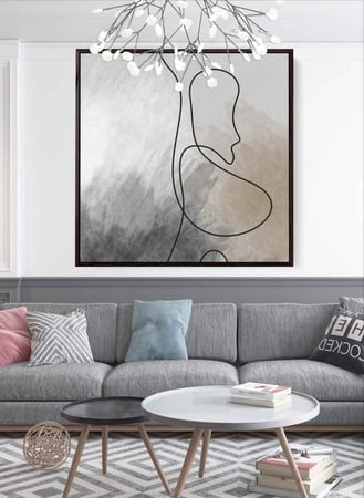 لوحة كانفاس على إطار خشبي بتصميم فن بوهيمي