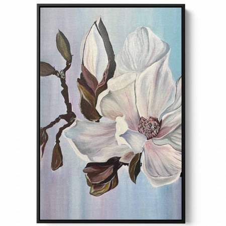 لوحة كانفاس على إطار خشبي، تصميم زهرة جميلة ، للمنزل، غرفة المعيشة، المكتب، الديكور