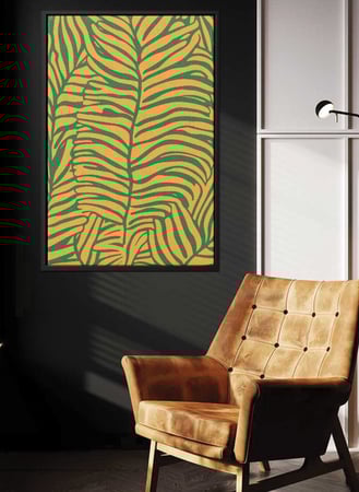 اشتر لوحه كبيرة بتصميم نمط فني للنباتات تصميم فخم لديكور الجدار