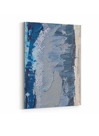 لوحة كانفاس على إطار خشبي، تصميم درجات من الرمادى، للمنزل، غرفة المعيشة، المكتب، الديكور