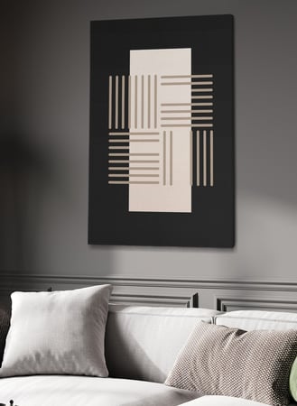 لوحة كانفاس على إطار خشبي بتصميم فن تجريدي