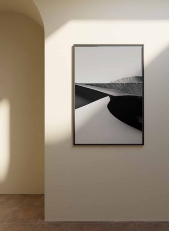 لوحة كانفاس على إطار خشبي، تصميم كثبان رملية، للمنزل، غرفة المعيشة، المكتب، الديكور