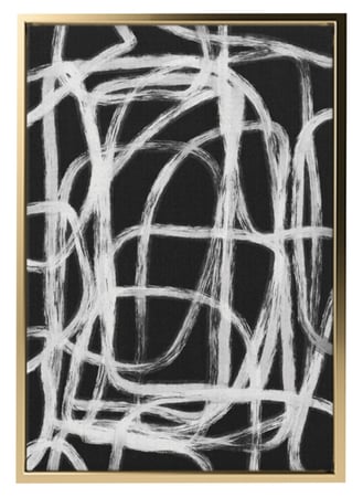 لوحة كانفاس على إطار خشبي بتصميم فن تجريدي