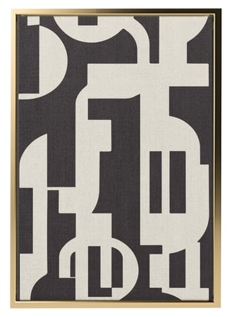 لوحة كانفاس على إطار خشبي بتصميم نمط فني عصري