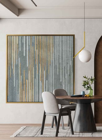 لوحة كانفاس مربع على إطار خشبي، تصميم فن تجريدي، للمنزل، غرفة المعيشة، المكتب، الديكور