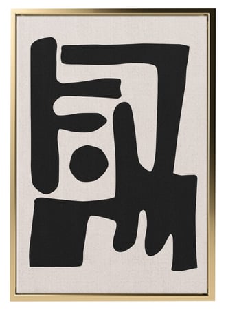 لوحة كانفاس على إطار خشبي بتصميم فن تجريدي