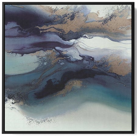 لوحة كانفاس على إطار خشبي بتصميم فن تجريدي