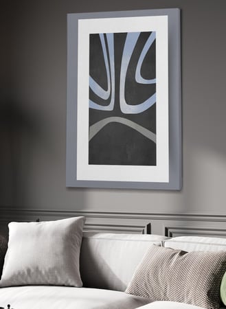 لوحة كانفاس على إطار خشبي بتصميم فن تجريدي