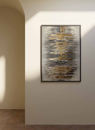 لوحة كانفاس على إطار خشبي، تصميم فن تجريدى، للمنزل، غرفة المعيشة، المكتب، الديكور