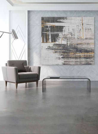 لوحة كانفاس مربع على إطار خشبي، تصميم فن تجريدي، للمنزل، غرفة المعيشة، المكتب، الديكور