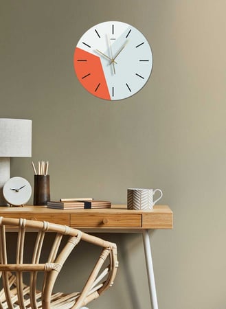ساعة حائط مصنوعة من الأكريليك تعمل بالبطارية، بتصميم ألوان هادئة، للمنزل، غرفة المعيشة، المكتب، الديكور