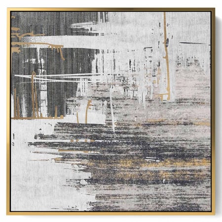 لوحة كانفاس مربع على إطار خشبي، تصميم فن تجريدي، للمنزل، غرفة المعيشة، المكتب، الديكور