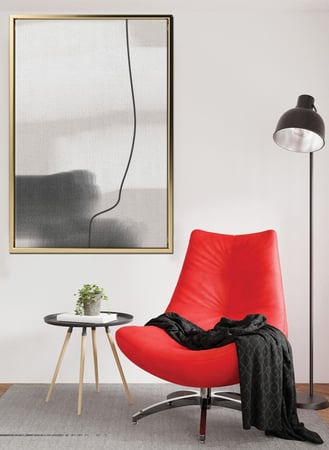 لوحة كانفاس على إطار خشبي بتصميم فن تجريدي