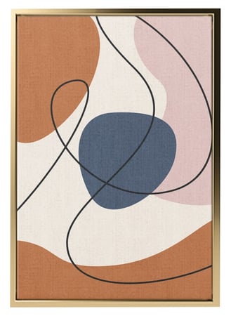 لوحة كانفاس على إطار خشبي بتصميم فن تجريدي