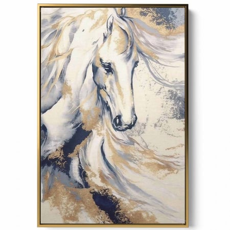 لوحة كانفاس على إطار خشبي، تصميم فن تجريدى لرأس حصان، للمنزل، غرفة المعيشة، المكتب، الديكور