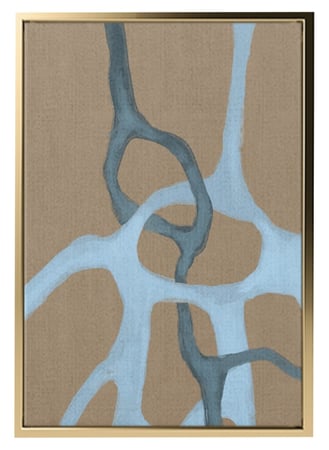 لوحة كانفاس على إطار خشبي بتصميم فن تجريدي