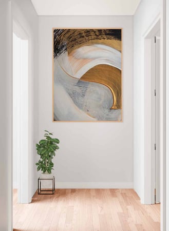 لوحة كانفاس على إطار خشبي، تصميم نمط فن حديث، للمنزل، غرفة المعيشة، المكتب، الديكور