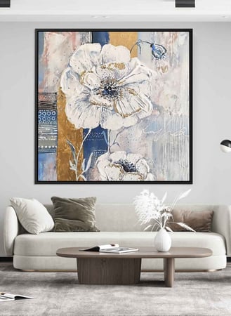 اشتر لوحة كبيره للمجالس بتصميم زهرة تتفتح والوان رائعه فخمه