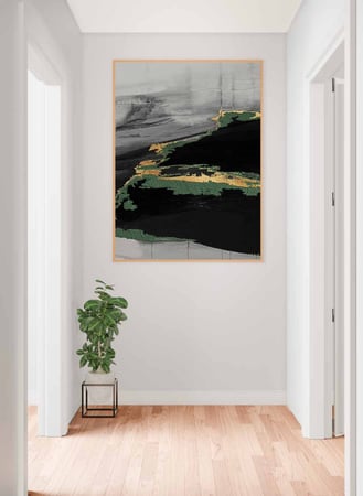 لوحة كانفاس على إطار خشبي، تصميم فن تجريدى ، للمنزل، غرفة المعيشة، المكتب، الديكور