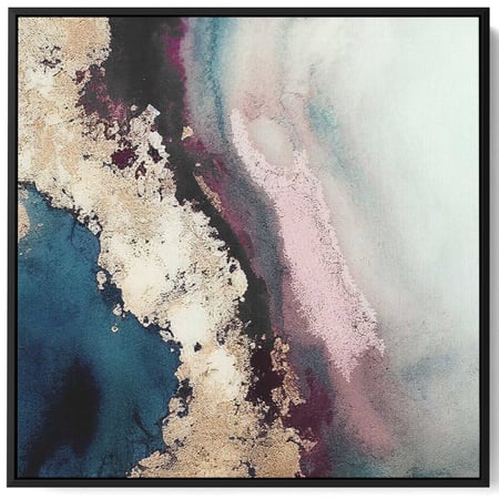 لوحة كانفاس على إطار خشبي بتصميم فن تجريدي