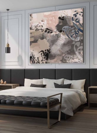 لوحة تجريدية بسيطة بتصميم فني جميل يناسب الديكور المودرن والكلاسيك