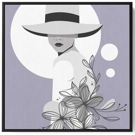 اشتر لوحة بورتريه بتصميم سيدة أنيقة بالوان هادئة تضفي لمسة جمال للحائط