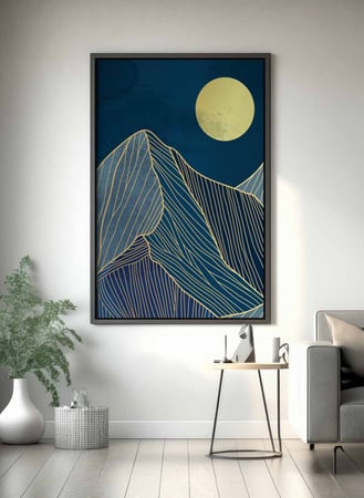 اشتر لوحه قمر بتصميم رائع للقمر اعلى الجبل للجدران بافضل سعر