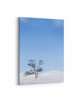 لوحة كانفاس على إطار خشبي، تصميم لقد حل الشتاء، للمنزل، غرفة المعيشة، المكتب، الديكور