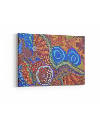 لوحة كانفاس على إطار خشبي، تصميم نمط ملون، بمنظر أفقي، للمنزل، غرفة المعيشة، المكتب، الديكور