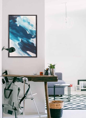 لوحة كانفاس على إطار خشبي، تصميم فن تجريدي لموضة الفن الحديث، للمنزل، غرفة المعيشة، المكتب، الديكور