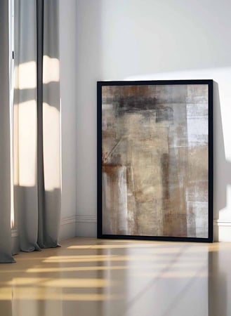 لوحة كانفاس على إطار خشبي، تصميم فن تجريدى ، للمنزل، غرفة المعيشة، المكتب، الديكور