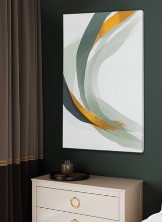 لوحة كانفاس على إطار خشبي بتصميم فن تجريدي