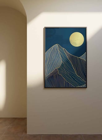 اشتر لوحه قمر بتصميم رائع للقمر اعلى الجبل للجدران بافضل سعر