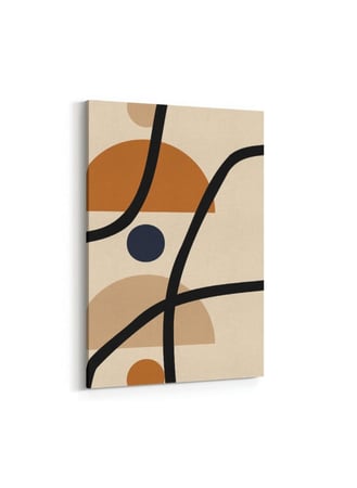 لوحة كانفاس على إطار خشبي بتصميم فن تجريدي