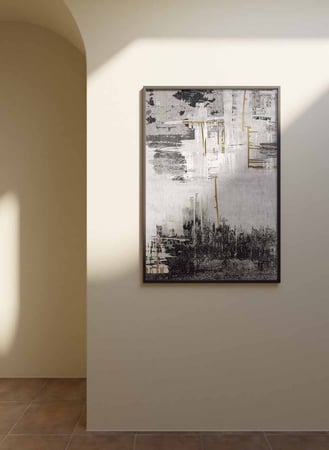 لوحة كانفاس على إطار خشبي، تصميم فن تجريدى ، للمنزل، غرفة المعيشة، المكتب، الديكور