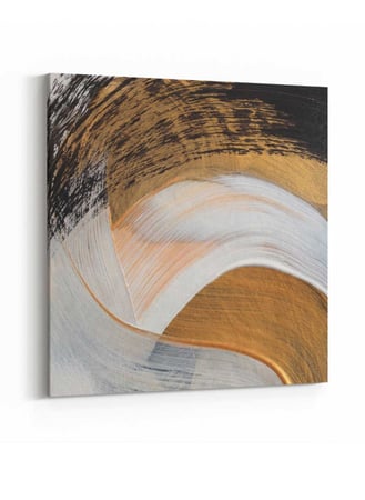 لوحة بتصميم فن زيتي لأمواج من الألوان