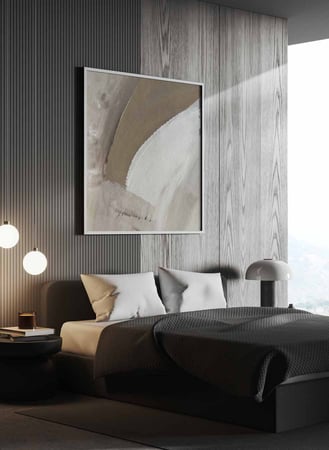 لوحة الفن التجريدي الحديث بالوان هادئة وجذاب لديكور منزل ومكتب فخم