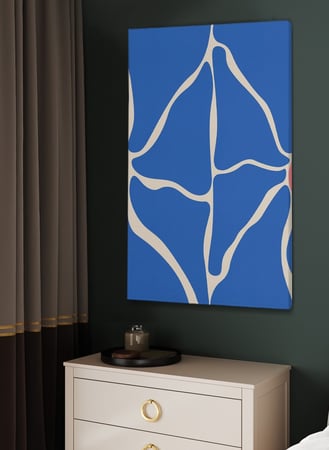 لوحة كانفاس على إطار خشبي بتصميم فن تجريدي