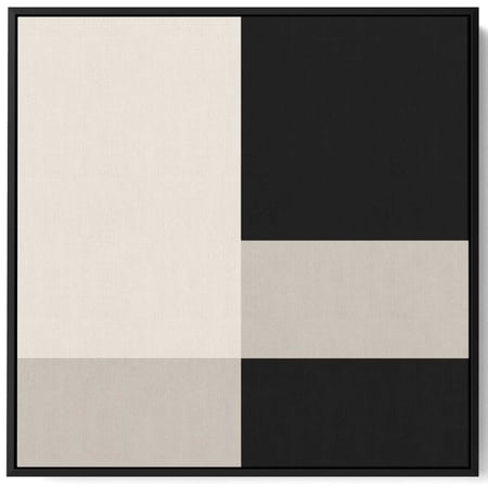 لوحة كانفاس على إطار خشبي بتصميم فن تجريدي مربعات