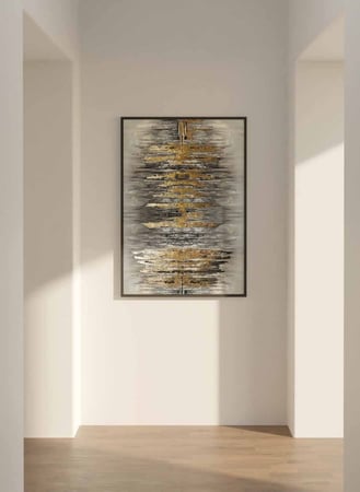 لوحة كانفاس على إطار خشبي، تصميم فن تجريدى، للمنزل، غرفة المعيشة، المكتب، الديكور