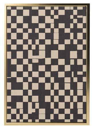 لوحة كانفاس على إطار خشبي بتصميم مربعات