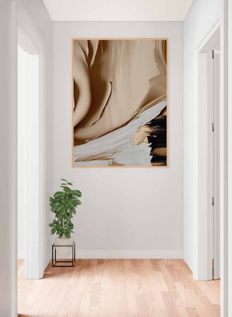 لوحة كانفاس على إطار خشبي، تصميم فن تجريدى، للمنزل، غرفة المعيشة، المكتب، الديكور