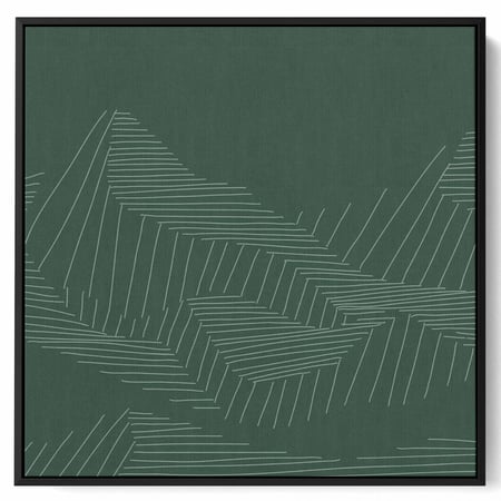 لوحة كانفاس مربع على إطار خشبي، تصميم فن تجريدي لجبل ، للمنزل، غرفة المعيشة، المكتب، الديكور