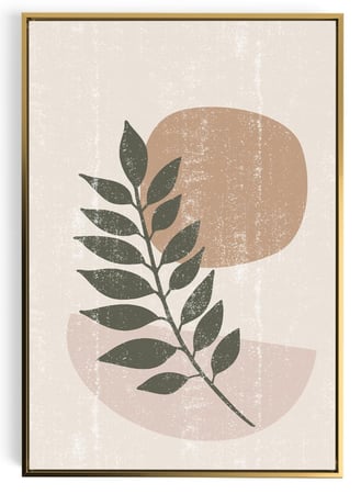 لوحة كانفاس على إطار خشبي بتصميم نباتات