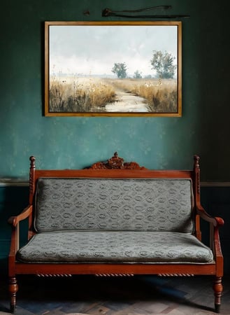 لوحة كانفاس للريف الهادئ